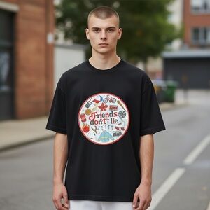 Friends Don’t Lie Tee | Stranger Things Inspired Graphic Shirt | Retro 80s Vibe